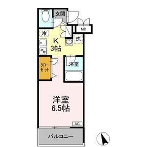 1K 間取り図