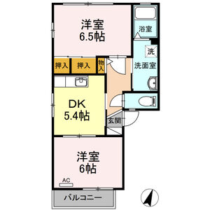 2DK 間取り図