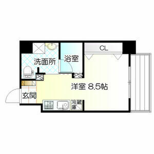 ワンルーム 間取り図