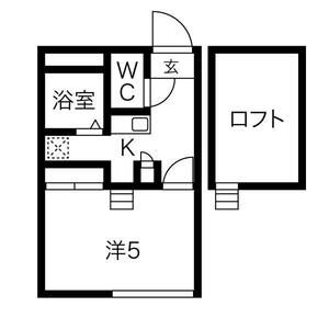 1K 間取り図
