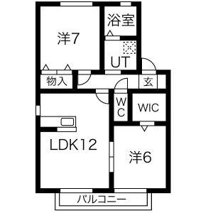 2LDK 間取り図
