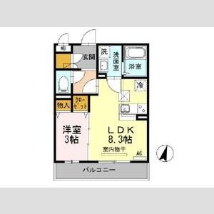 1LDK 間取り図