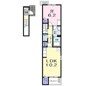 1LDK 間取り図