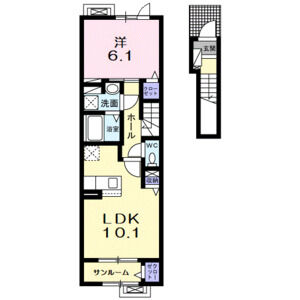 1LDK 間取り図