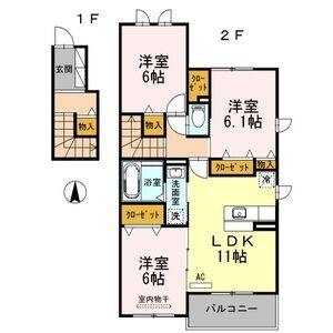 3LDK 間取り図