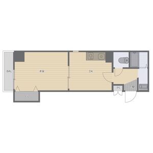 1DK 間取り図