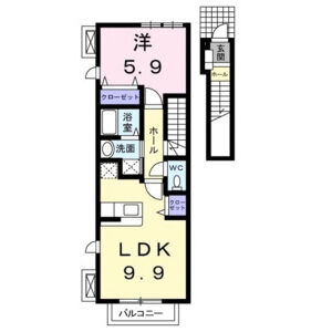 1LDK 間取り図