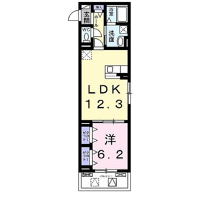 1LDK 間取り図