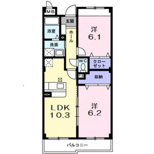 2LDK 間取り図