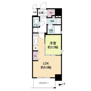 1LDK 間取り図