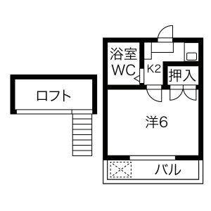 1K 間取り図