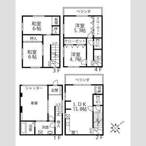 4LDK 間取り図