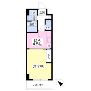 1DK 間取り図