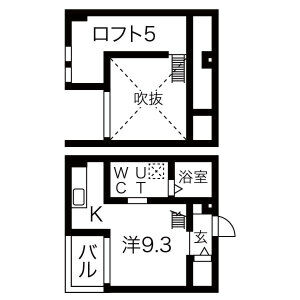 ワンルーム 間取り図