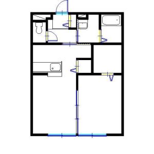 1LDK 間取り図