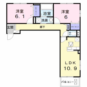2LDK 間取り図