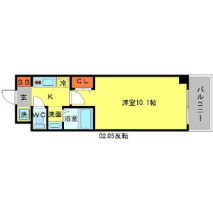 1K 間取り図