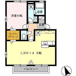 1LDK 間取り図