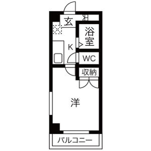 1K 間取り図