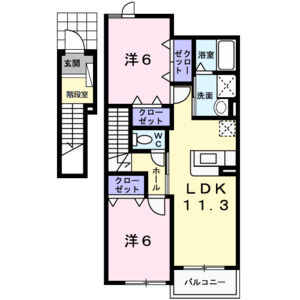2LDK 間取り図