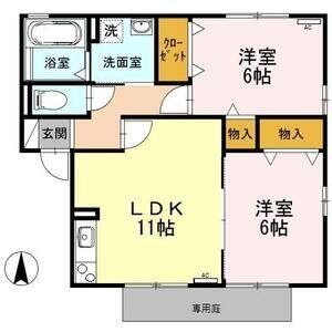 2LDK 間取り図