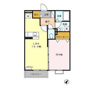 1LDK 間取り図