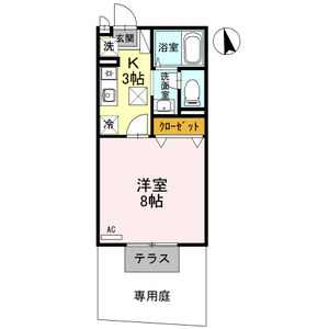 1K 間取り図