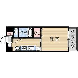 1DK 間取り図