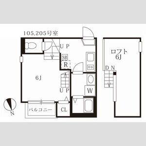 1K 間取り図