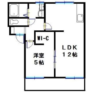 1LDK 間取り図
