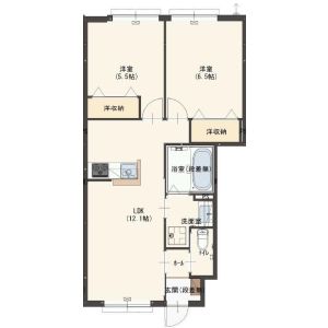 2LDK 間取り図
