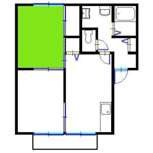 2DK 間取り図