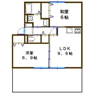 2LDK 間取り図