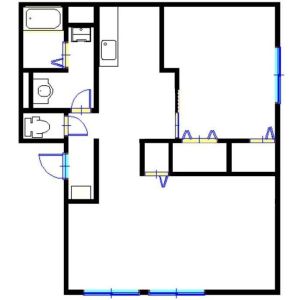 1LDK 間取り図