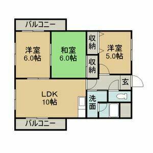 3LDK 間取り図