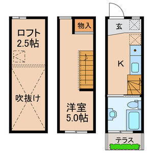 1K 間取り図