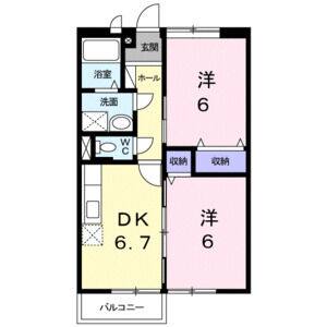 2DK 間取り図
