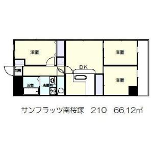 3DK 間取り図