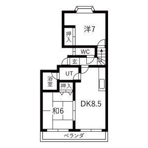 2DK 間取り図