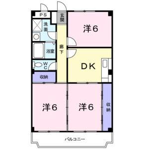 3DK 間取り図