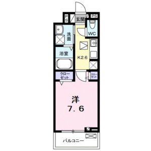 1K 間取り図