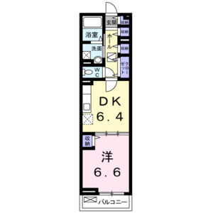 1DK 間取り図