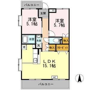 2LDK 間取り図