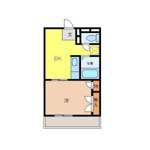 1DK 間取り図