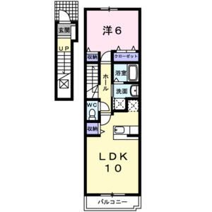 1LDK 間取り図