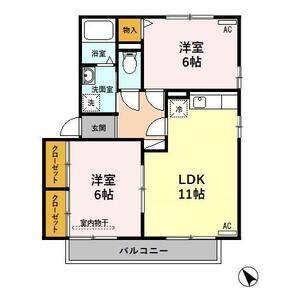 2LDK 間取り図