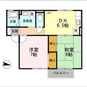 2DK 間取り図