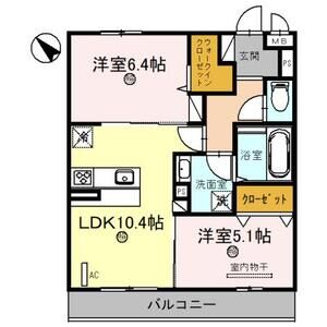 2LDK 間取り図