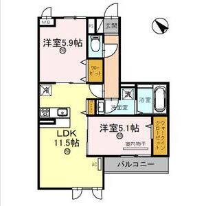 2LDK 間取り図