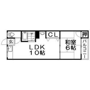 1LDK 間取り図